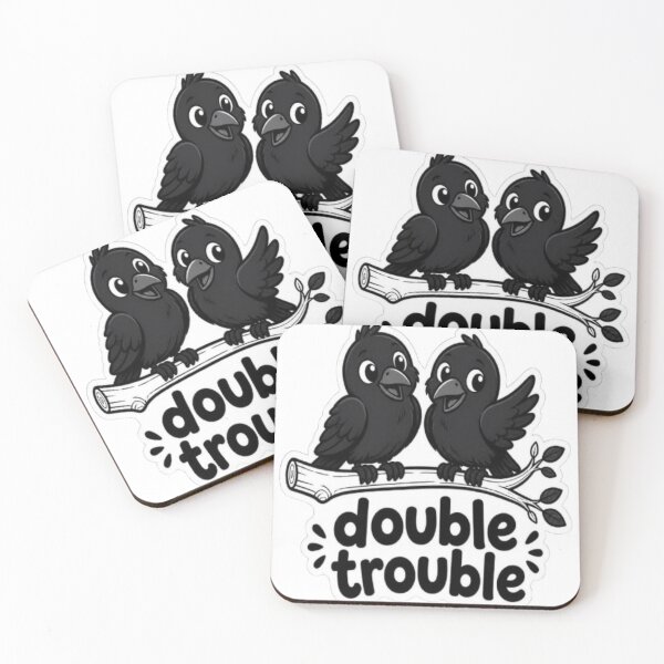 Item preview, Double Trouble Cute Crows designed and sold by creativerooney.