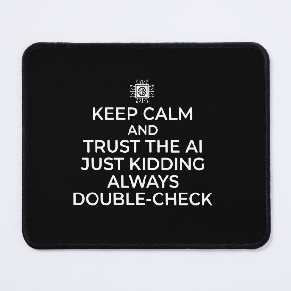 Item preview, Keep Calm And Trust The Ai Just Kidding Always Double-Check Programmer Tech Humor designed and sold by PopStars1993.