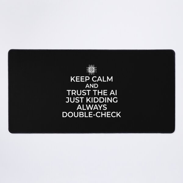 Item preview, Keep Calm And Trust The Ai Just Kidding Always Double-Check Programmer Tech Humor designed and sold by PopStars1993.