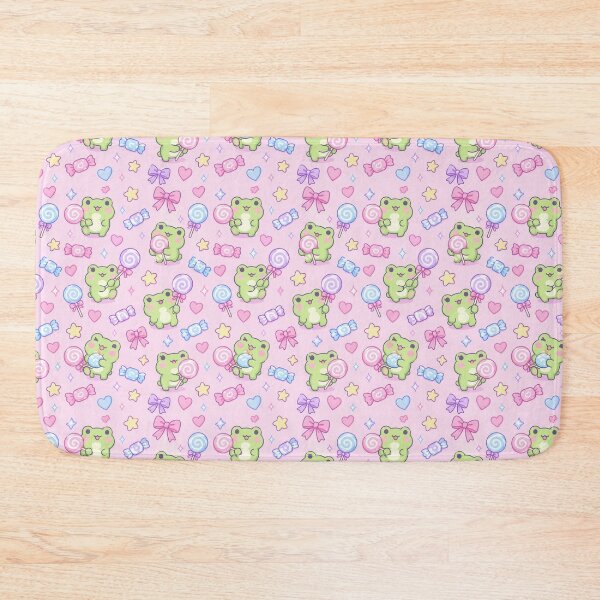 Item preview, Kawaii Frog Lollipop Pastel Pattern designed and sold by Soft Berry Studio.