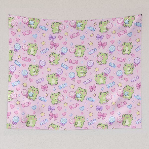 Artikelvorschau, Kawaii Frosch-Lutscher Pastellmuster entworfen und verkauft von Soft Berry Studio.
