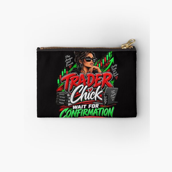 Item preview, Trader Chick-Wait For Confirmation- Option One-Black Background  designed and sold by Trendi61.