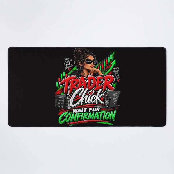 Item preview, Trader Chick-Wait For Confirmation- Option One-Black Background designed and sold by Trendi61.
