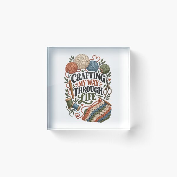 Item preview, Crafting My Way Through Life – Funny Handmade Hobby Design designed and sold by Print-Mingle01.