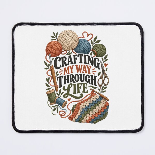 Item preview, Crafting My Way Through Life – Funny Handmade Hobby Design designed and sold by Print-Mingle01.