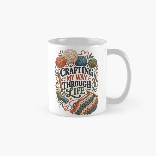 Item preview, Crafting My Way Through Life – Funny Handmade Hobby Design designed and sold by Print-Mingle01.