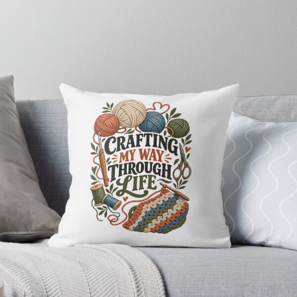 Item preview, Crafting My Way Through Life – Funny Handmade Hobby Design designed and sold by Print-Mingle01.