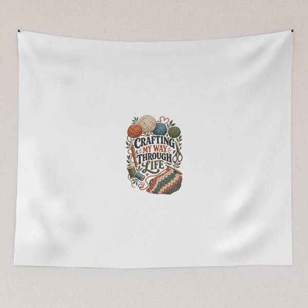Item preview, Crafting My Way Through Life – Funny Handmade Hobby Design designed and sold by Print-Mingle01.