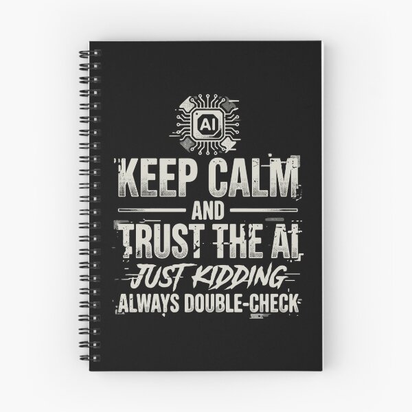 Item preview, Keep Calm And Trust The AI Just Kidding Always Double-Check Artificial Intelligence Programmer Developer Humor designed and sold by PopStars1993.