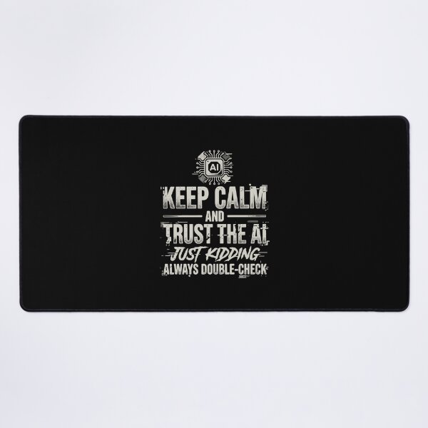 Item preview, Keep Calm And Trust The AI Just Kidding Always Double-Check Artificial Intelligence Programmer Developer Humor designed and sold by PopStars1993.