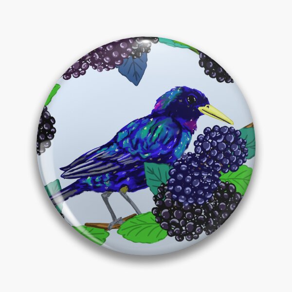 Item preview, Birds Among Blackberry Bushes designed and sold by Antiope33.
