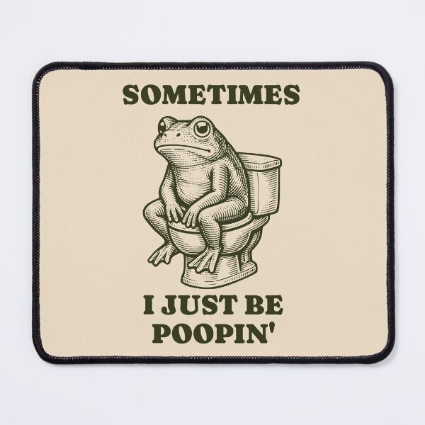 Item preview, Sometimes I Just Be Poopin' Funny Frog Sitting On Toilet Bathroom Humor designed and sold by KLArtzStore.