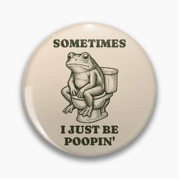 Item preview, Sometimes I Just Be Poopin' Funny Frog Sitting On Toilet Bathroom Humor designed and sold by KLArtzStore.