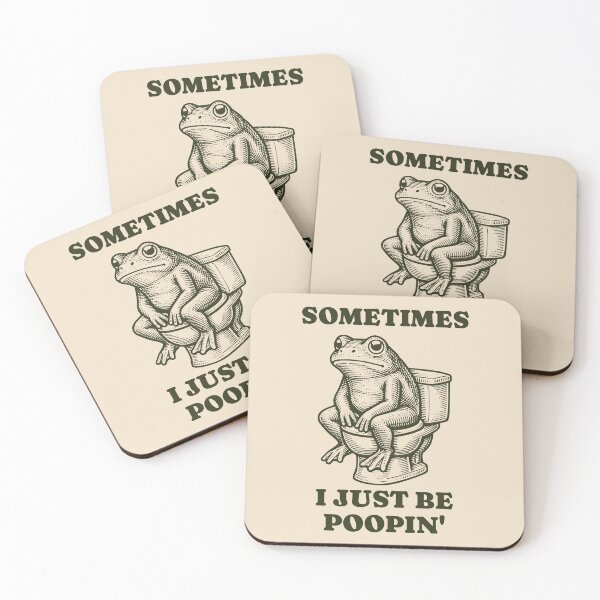 Item preview, Sometimes I Just Be Poopin' Funny Frog Sitting On Toilet Bathroom Humor designed and sold by KLArtzStore.