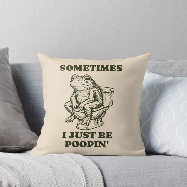 Item preview, Sometimes I Just Be Poopin' Funny Frog Sitting On Toilet Bathroom Humor designed and sold by KLArtzStore.