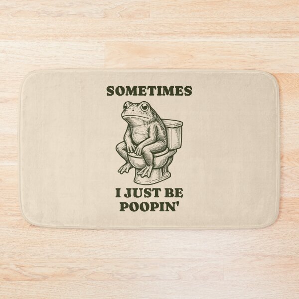 Item preview, Sometimes I Just Be Poopin' Funny Frog Sitting On Toilet Bathroom Humor designed and sold by KLArtzStore.