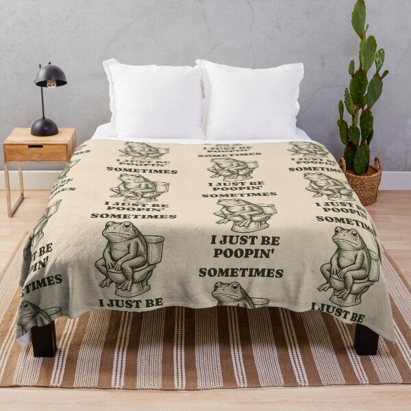 Item preview, Sometimes I Just Be Poopin' Funny Frog Sitting On Toilet Bathroom Humor designed and sold by KLArtzStore.