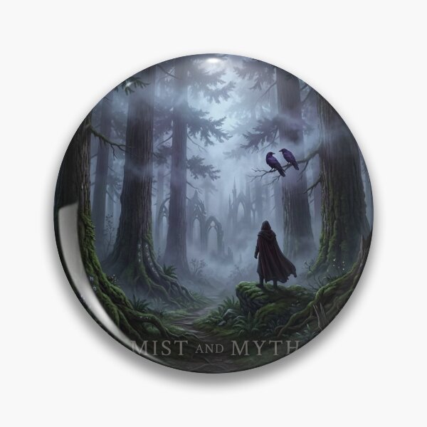 Item preview, Misty Mountain With Trees Mist and Myth - The Cascadia Forest - Dark Cottagecore Fantasy Aesthetic / Gamer / Gaming / Fantasycore / Goblincore / Dark forest  designed and sold by TeenLake.