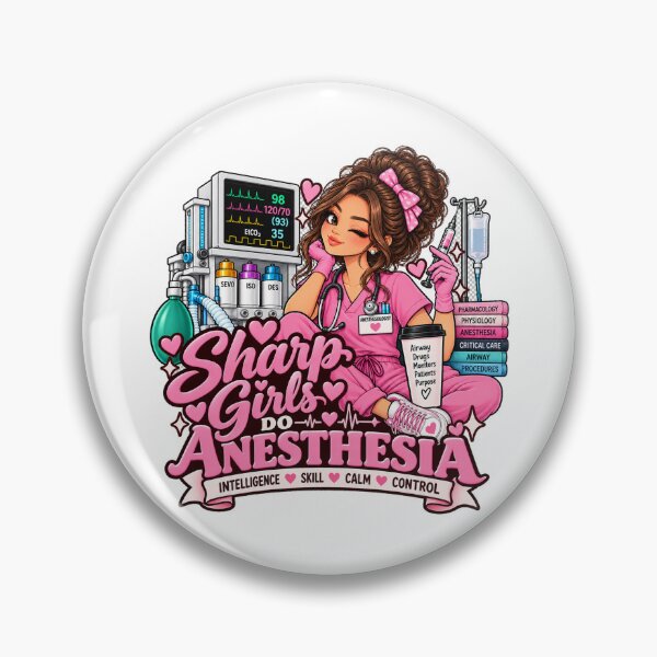 Item preview, Sharp Girls Do Anesthesia – Female Anesthesiologist designed and sold by MaritaSS.