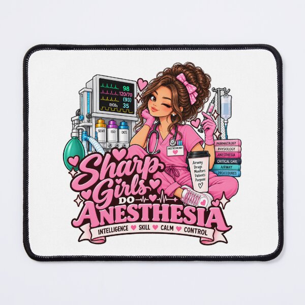 Item preview, Sharp Girls Do Anesthesia – Female Anesthesiologist designed and sold by MaritaSS.