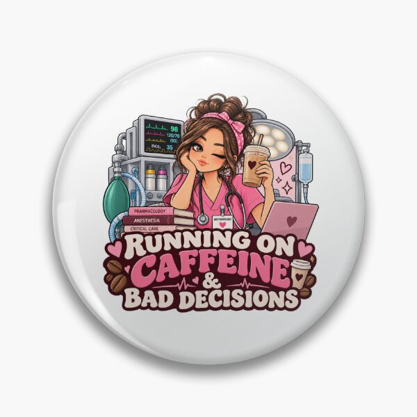 Item preview, Running on Caffeine Anesthesiologist Humor designed and sold by MaritaSS.