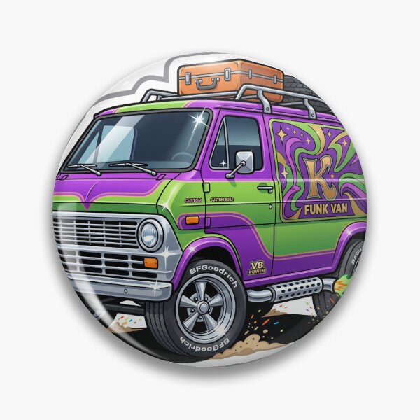 Item preview, Custom Retro Psychedelic Funk Van Sticker designed and sold by Fixnovaguide.