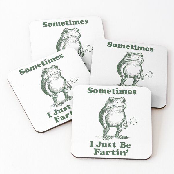 Item preview, Sometimes I Just Be Fartin Vintage Frog Funny Meme Humor designed and sold by Neon Bones Studio.