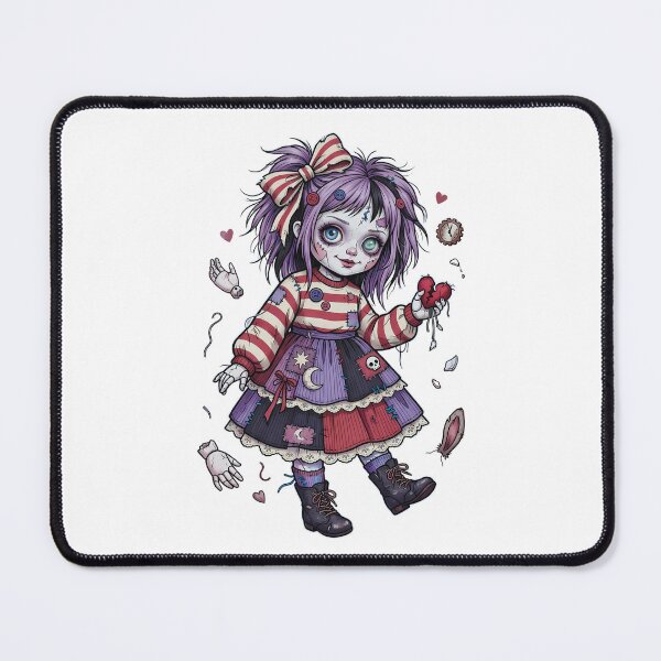 Item preview, Creepy Cute Gothic Doll Creepy Voodoo Ragdoll designed and sold by VibranPalette.