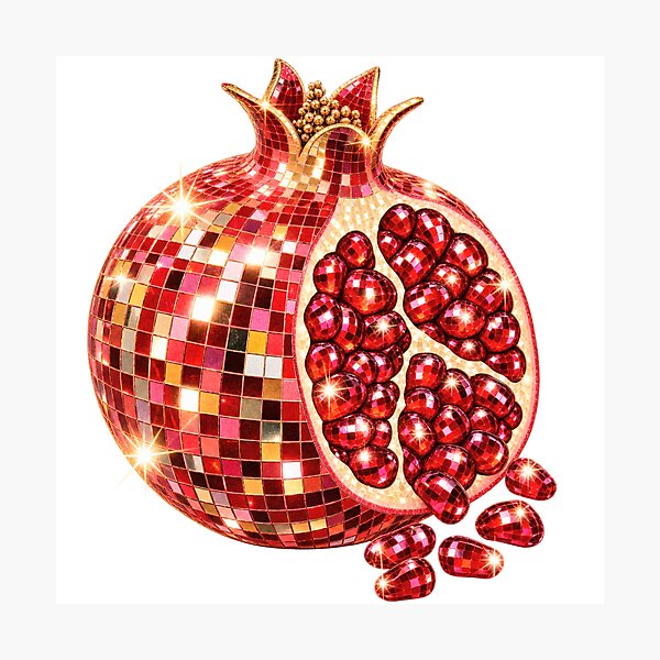 Item preview, Glitter pomegranate designed and sold by Zeewind.