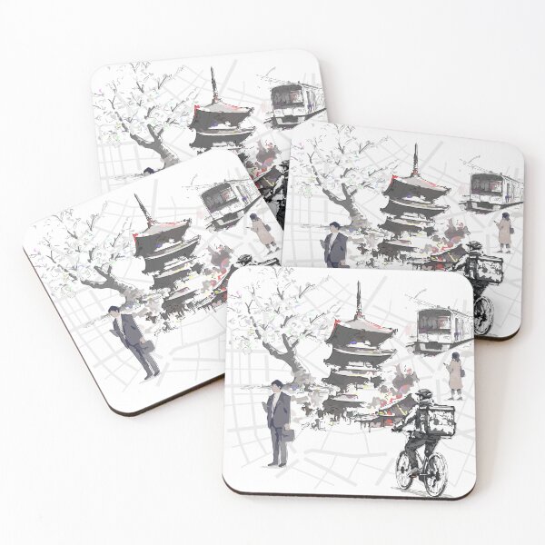 Item preview, Japan Travel and Modern City Life Sketch Illustration designed and sold by maewjpho.