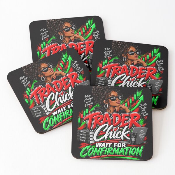 Item preview, Trader Chick-Wait For Confirmation-Option Two Black Background  designed and sold by Trendi61.
