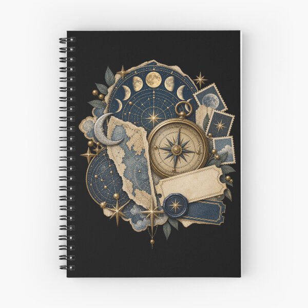 Item preview, Celestial Travel Junk Journal Ephemera – Vintage Explorer Collage designed and sold by Georain.