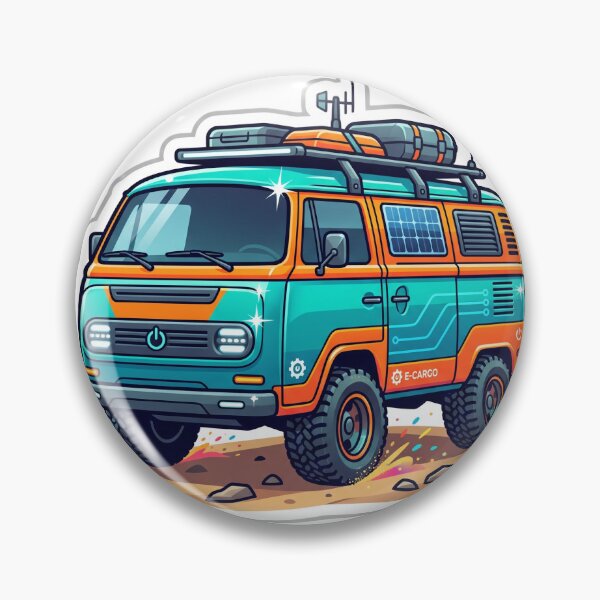 Item preview, Custom Retro Electric Cargo Van Sticker designed and sold by Fixnovaguide.