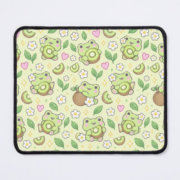 Item preview, Kawaii Frog Kiwi Fruit Pastel Pattern designed and sold by Soft Berry Studio.