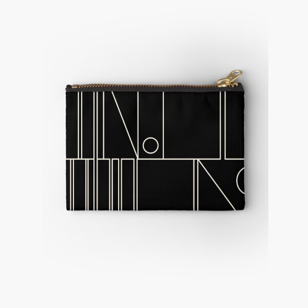 Item preview, Mid Century Modern Minimalist Geometric Abstract Modtastic Modernist Black and Almond Cream Pattern designed and sold by kierkegaard.