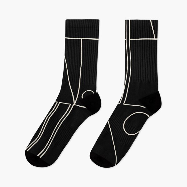 Item preview, Mid Century Modern Minimalist Geometric Abstract Modtastic Modernist Black and Almond Cream Pattern designed and sold by kierkegaard.