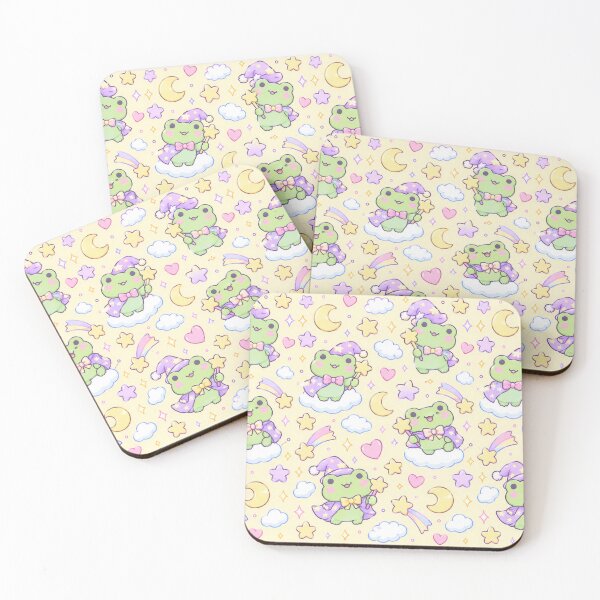 Item preview, Kawaii Frog Star Wand Magical Pattern designed and sold by Soft Berry Studio.