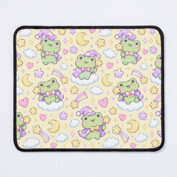 Item preview, Kawaii Frog Star Wand Magical Pattern designed and sold by Soft Berry Studio.