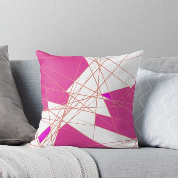 Item preview, Elegant design, abstract geometric modern in pink, white and gold tones - Intuitively hand-designed designed and sold by Susanna Schorr.