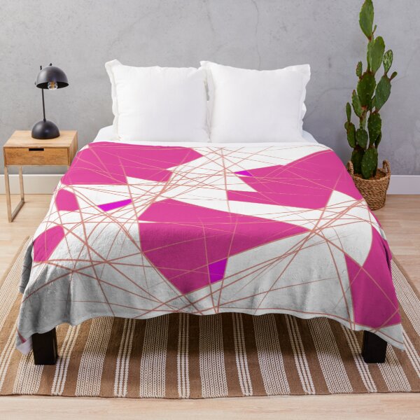 Item preview, Elegant design, abstract geometric modern in pink, white and gold tones - Intuitively hand-designed designed and sold by Susanna Schorr.