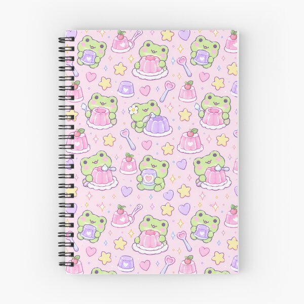 Item preview, Kawaii Frog Jelly Dessert Pastel Pattern designed and sold by Soft Berry Studio.