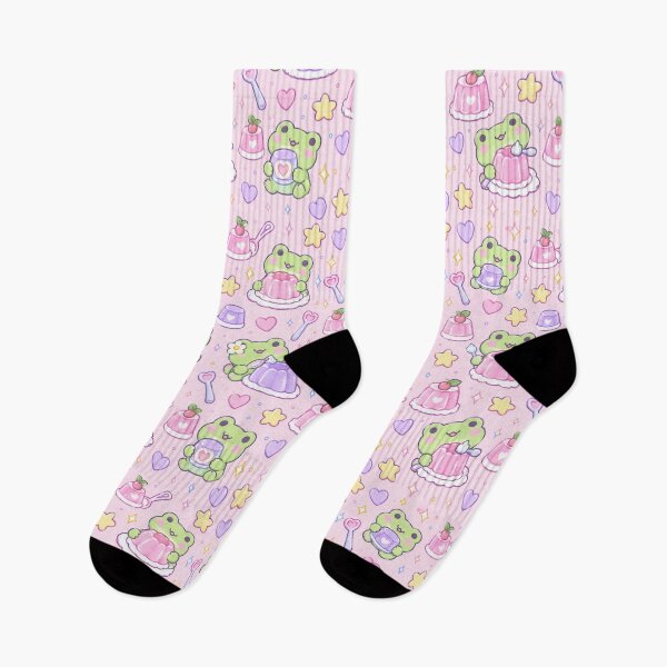 Item preview, Kawaii Frog Jelly Dessert Pastel Pattern designed and sold by Soft Berry Studio.