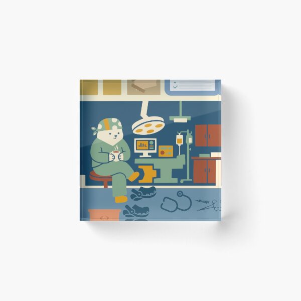 Item preview, Bear Surgeon Coffee Break | Surgeon Anesthesiologist OR Nurse Doctor  designed and sold by monicabianca.