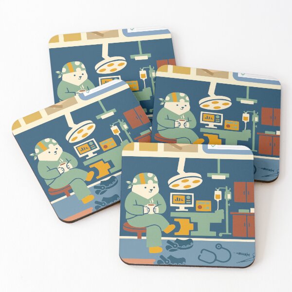 Item preview, Bear Surgeon Coffee Break | Surgeon Anesthesiologist OR Nurse Doctor  designed and sold by monicabianca.