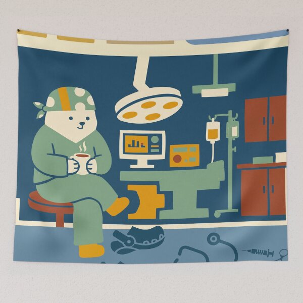 Item preview, Bear Surgeon Coffee Break | Surgeon Anesthesiologist OR Nurse Doctor  designed and sold by monicabianca.