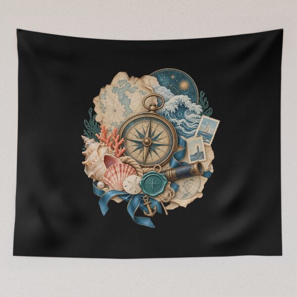 Item preview, Celestial Travel Junk Journal Ephemera – Vintage Explorer Collage designed and sold by Georain.
