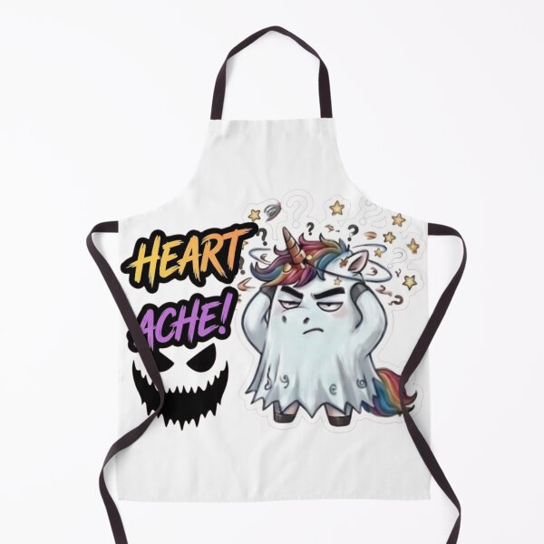 Item preview, Heart Ache Funny Grumpy Unicorn Ghost Sarcastic Halloween designed and sold by Sitred123.