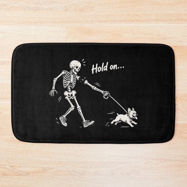 Item preview, Skeleton walking French bulldog dark humor designed and sold by HandicraftArt.