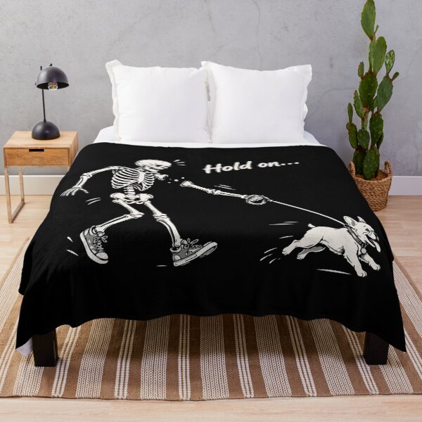 Item preview, Skeleton walking French bulldog dark humor designed and sold by HandicraftArt.