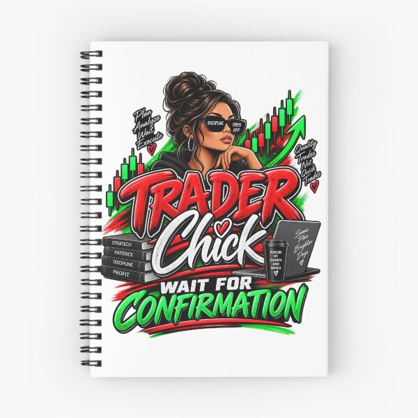 Item preview, Trader Chick-Wait For Confirmation Option 1-White Background  designed and sold by Trendi61.
